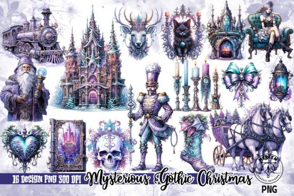 Download Mysterious Gothic Christmas Clipart PNG - Christmas Collection