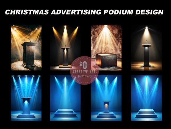 Download Christmas Advertising Podium Design - Christmas Collection