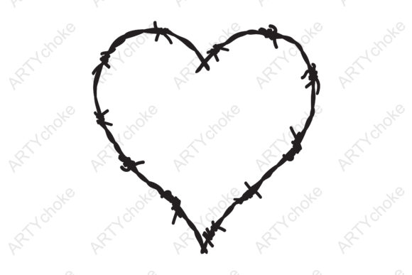 Download Barb Wire Heart. SVG File for Cricut - Wire Collection