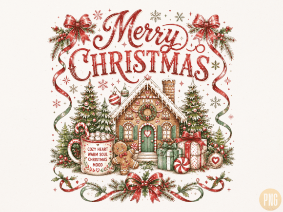 Download Merry Christmas Gingerbread House PNG - Christmas Collection