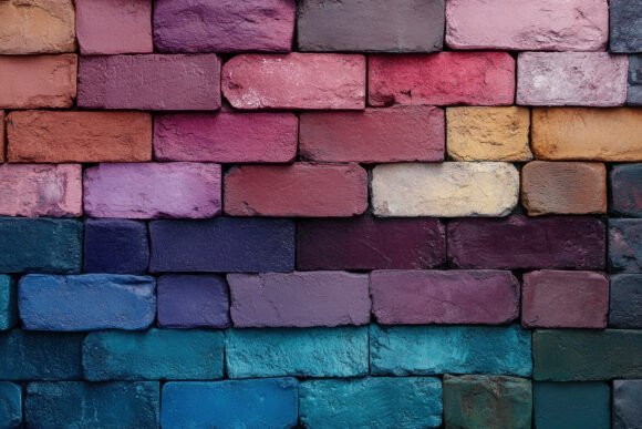 Download Colorful Brick Wall Textured Background Wallpaper - Wallpaper Collection