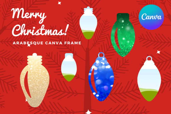Download Christmas Light Bulb Canva Frame Photo - Christmas Collection