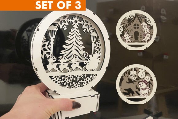 Download LED Light Christmas Decoration Set of 3 - Christmas Collection