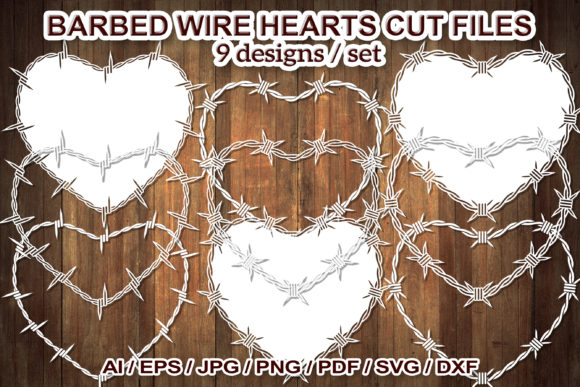 Download Barbed Wire Heart Clip Art Set&nbsp; - Wire Collection