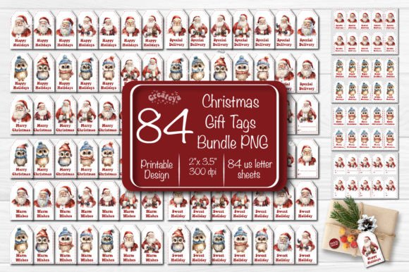 Download Christmas Gift Tag Bundle Printable PNG - Christmas Collection