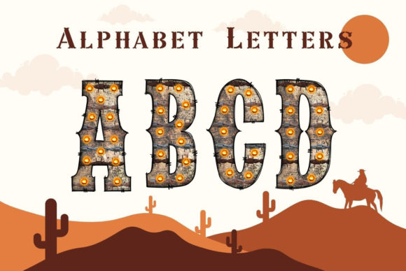 Download Western Alphabet Doodle Barbed Wire Font - Wire Collection