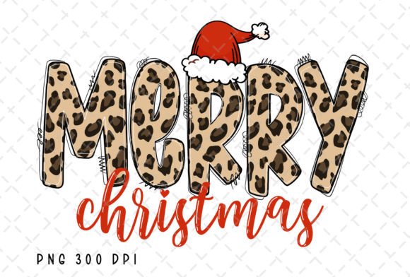 Download Merry Christmas Santa Hat Leopard PNG - Christmas Collection