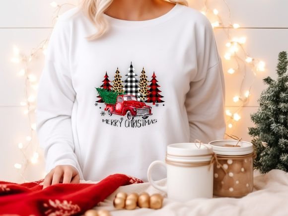 Download Truck and Trees Merry Christmas - Christmas Collection